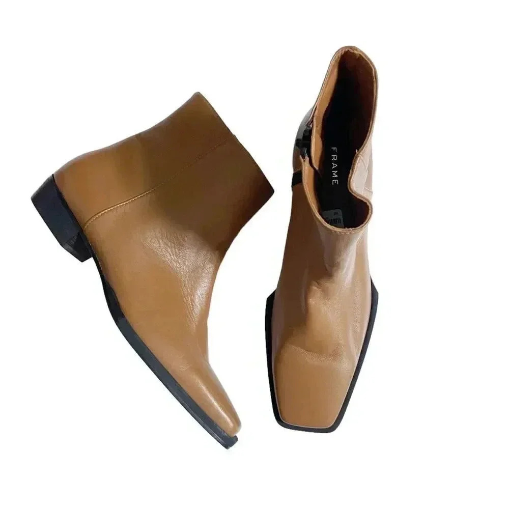 NEW Frame Le Maddox Leather Ankle Bootie size 38 or US 7.5 - Picture 1 of 8